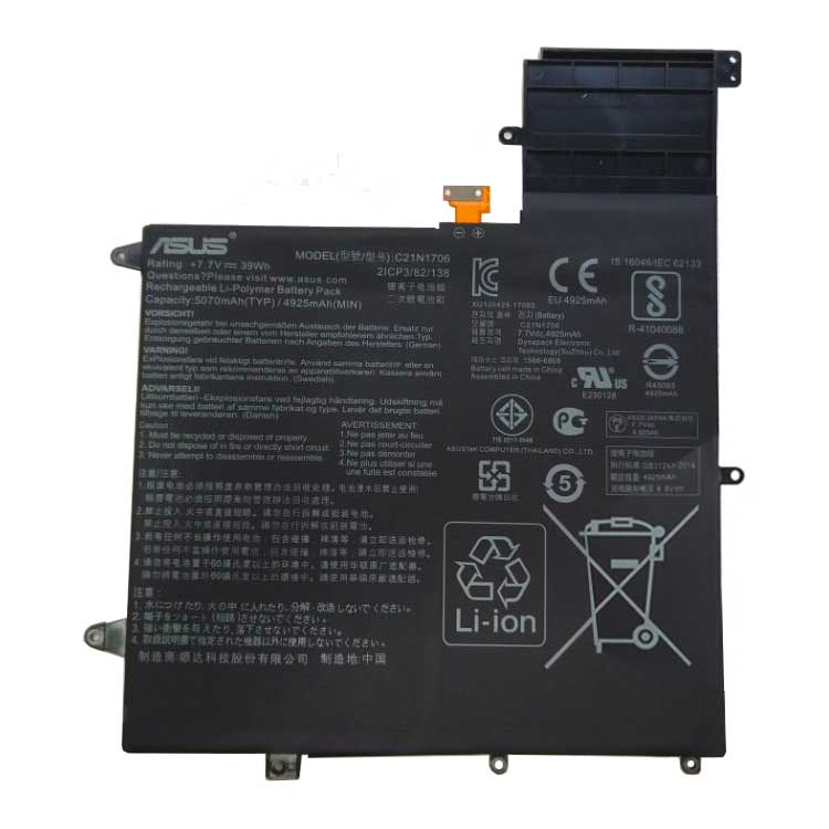 ASUS C21N1706 Wiederaufladbare Batterien