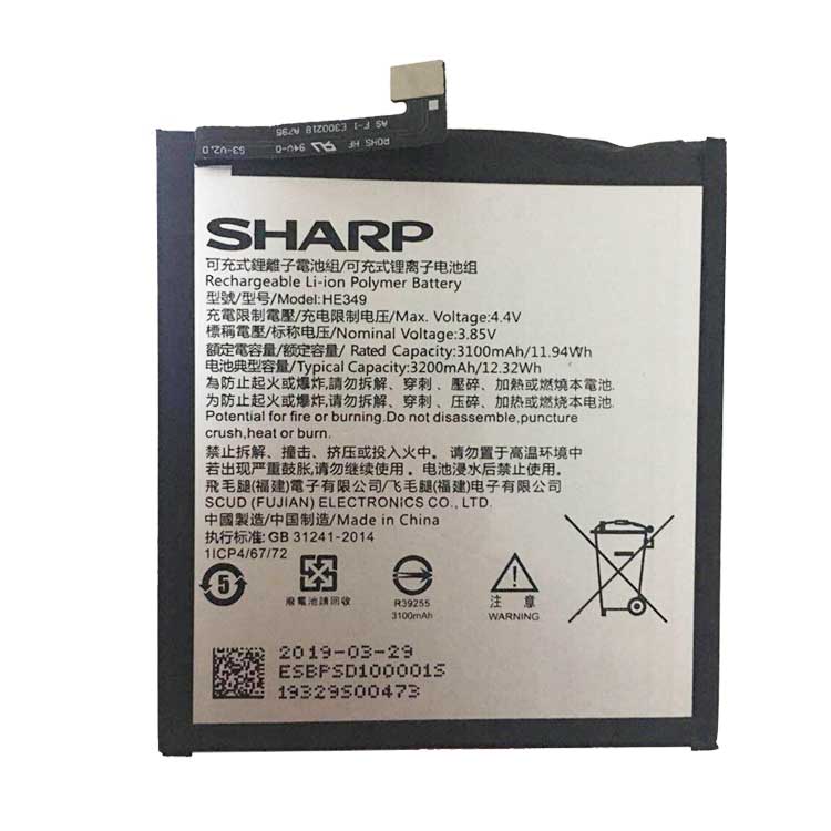SHARP HE349 Wiederaufladbare Batterien