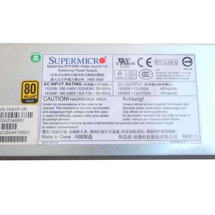 зарядки для SUPERMICRO PWS-1K41P-1R